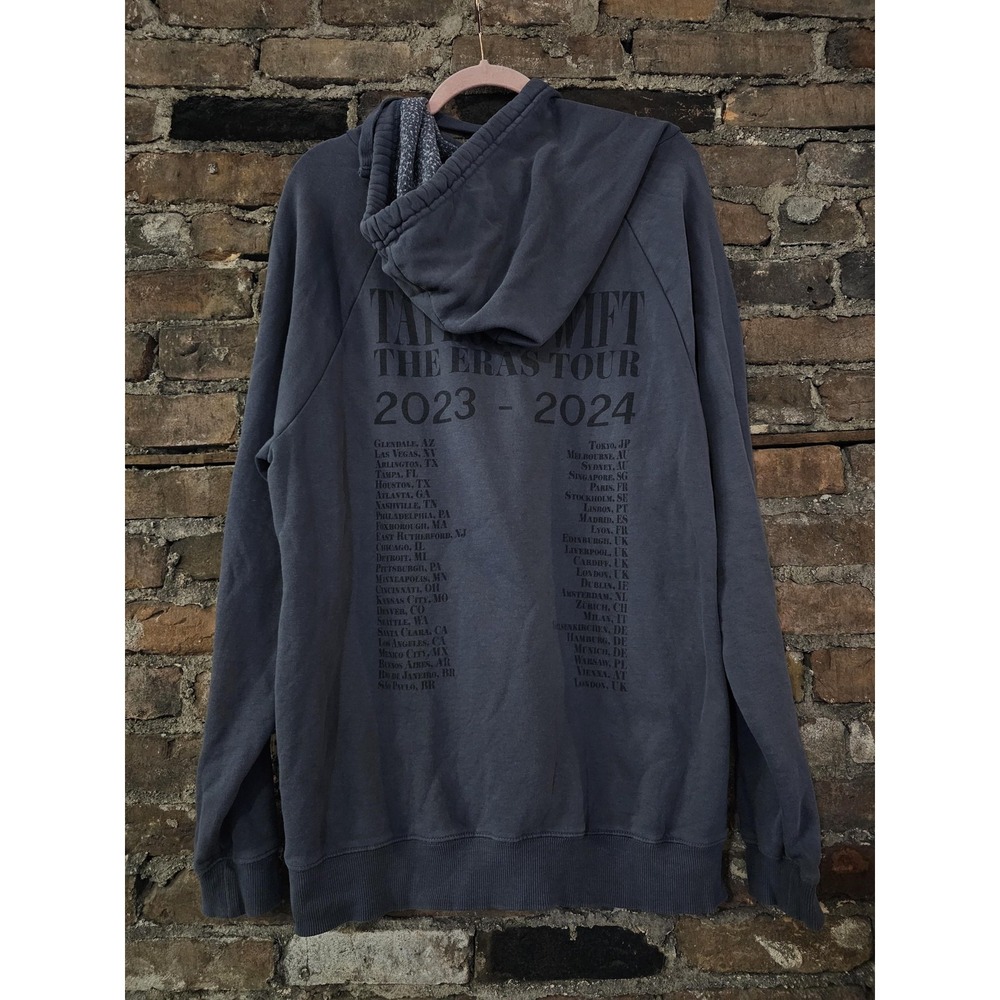 Taylor Swift Hoodie Mens Medium Gray The Eras Tour 2023 2024 Concert Pullover - Picture 3 of 10